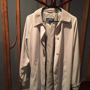 Double collar beige 3/4 jacket